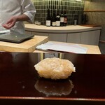 恵比寿 鮨 謙心 - 煮帆立（柚子）