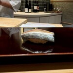 恵比寿 鮨 謙心 - 小肌　オレンジワインで！