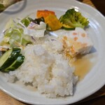 キッチン ブルー グローブ - 再びワンプレート