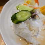 キッチン ブルー グローブ - お新香とご飯