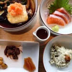 Restaurant Suju Masayuki - Deep-fried Tofu with Abundant Ingredients: Eggplant, Mushrooms, and Shishito Peppers