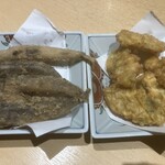 海鮮どんさん亭 - メヒカリ唐揚げ◎、とうもろこしアスパラ天ぷら△