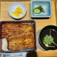駒形前川 新丸ビル店 - 坂東太郎 うな重 上 8600円（肝吸いに変更 ＋400円？）