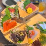 くるみ堂 - お刺身の階段盛り（1人前1680円*注文は2人前から）