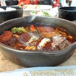 洋食屋 銀座ランプ亭 - 牛タンシチュー1,400円（ご飯、生卵おかわり無料、テイクアウトコーヒー無料）