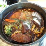 洋食屋 銀座ランプ亭 - 牛タンシチュー1,400円（ご飯、生卵おかわり無料、テイクアウトコーヒー無料）