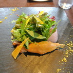 祇園 Abbesses - （2014年7月）旬野菜と稚鮎のベニエのサラダ