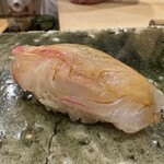 鮨桂太 - タイハギ（鯛とカワハギの肝）　（追加