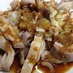 のんき - ガツ刺しです、薬味とポン酢？が絶妙です。