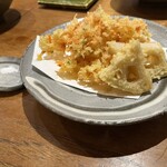 蕎麦 流石 - 桜海老のかき揚げ