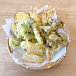 そば麓 - 野菜ときのこの天ぷら
