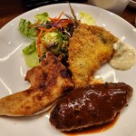 レストラン カマヘイ - ビーフハンバーグ・アジフライ・チキンソテー