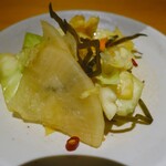 天丼専門 銀座いつき - お漬物