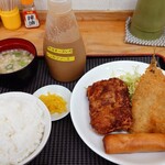 大衆食堂めしどき  - フライ盛り合わせ定食♪