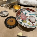 鮨 若尊 - 高知ブリ、岩手マダコ刺身