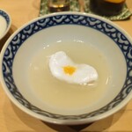 すし 良月 - トラフグの白子、真鯛のお出汁で