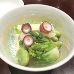 料理屋 稲家 - 【 先付け 】明石の蛸と春野菜