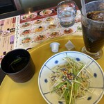 先斗入ル 京都ポルタ店 - スープ、サラダ、アイスコーヒー