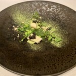 アルカナイズ - うなぎ ヨーグルト キャビア えんどう豆 鞘ソース