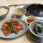 食道園 - 半冷麺付カルビランチ♡