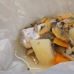 キッチン ブルー グローブ - 鱈は細長いです