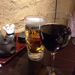 よね蔵 - 赤ワイン 生ビール