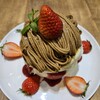 福カフェ - いちごらんパンケーキ