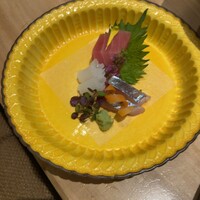 個室会席 北大路 八重洲茶寮 - 御造り(鮪＆縞鯵＆紋甲イカ)