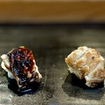 小判寿司 - 穴子（対馬）ツメ・塩で。どちらもフワフワ♡特に塩が好みでした。