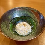 小判寿司 - よく混ぜ混ぜして白子リゾットに。程よい塩味とクリーミーな白子が合います。