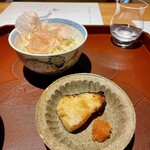 馳走 啐啄一十  - ⑩蕗の薹となにわ野菜ご飯　鰆の山椒焼き