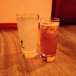 炭焼創彩鳥家 人見 - 『青谷の梅ソーダ割（550円税込）』『柚香チューハイ（600円税込）』