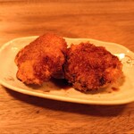 炭焼創彩鳥家 人見 - 『鶏メンチカツ2個（500円？）』