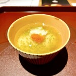 馳走 啐啄一十  -  ②山口県上関 天然河豚の蒸し白子 餡掛け