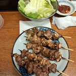 串屋横丁 - キャベツ(お通し)、ハツモト