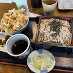 大磯大衆食堂 えびや - そばとかき揚天丼2025.03.13