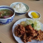 宝うどん - から揚げ定食[\620]