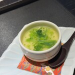 川崎 天婦羅 玄天 - 蟹と菜の花の茶碗蒸し