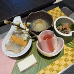 川崎 天婦羅 玄天 - 季節の前菜盛り合わせ