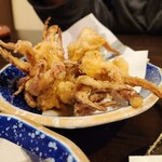 えびす - げその唐揚げ。竜田揚げなのかな？衣がほかの唐揚げとは違いました！