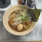 覆麺 智 - 福井産ズワイガニ&北海道産ホッキ貝　味玉、ネック