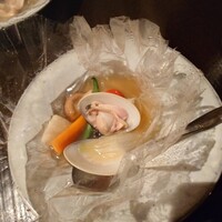 鉄板焼　ぼんの - 鱧と蛤のアクアパッツァ