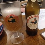 Pizzeria IL Porto - よく冷えたモレッティ