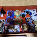 那須温泉 小林館 - 夜ご飯はお盆で提供