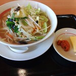 幸楽苑 - 塩野菜タンメンとトッピング