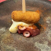 びいどろ 銀座店 - イベリコハムのコロッケとタコのアリオリソースは絶品