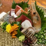 魚料理専門 魚魚一 - 刺身の盛り合わせ
      遠州灘、浜名湖の地魚