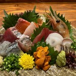 魚料理専門 魚魚一 - 刺身の盛り合わせ
      遠州灘、浜名湖の地魚
