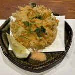 魚料理専門 魚魚一 - 桜海老のかき揚げ