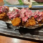 きばらし 三軒茶屋本店 - 広島産牡蠣フライ しば漬けタルタルで